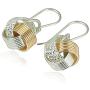 Exclusive Design Two Tone 925 Sterling Silver & 14k Gold Filled Love Knot Earrings