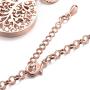 Ouran Long Necklace for Women,Tree of Life Chain Necklace Girls Rose Gold and Silver Necklace with CZ Crystal