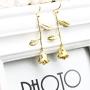 Romantic Rose Flower Dangle Hook Earrings for Women and Girl
