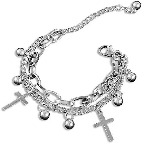ANKIA Fashion Boys and Girls Bracelet Double Stranded Personalized Hip-hop Punk Style Bangle