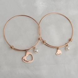 KUIYAI Mother Daughter Necklace Set of 2 Matching Heart Mom and Me Jewelry