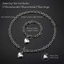 LOYALLOOK 3Sets Heart Pendant Necklace Toggle Chain Heart Bracelet Heart Stud Earrings for Women Stainless Steel Charm Love Heart Jewelry Set