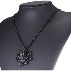 U7 Men Punk Jewelry Stainless Gold Plated Cool Ocean Animal Octopus Pendant & Chain