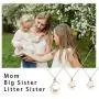G-Ahora Big Sis Middle Sis Little Sis Jewelry Necklace Set of 2 3 Sisters Gift Best Friend Necklace