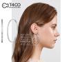 T400 925 Sterling Silver Hoop Earrings Large 3mm Thick Diamond Flower Cut Hoops Gift for Women Girls 20 30 40 50 60 mm
