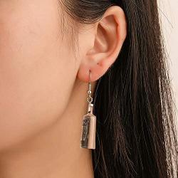 Creative Wine Bottle Pendant Hook Drop Dangle Earrings Vodka Bottle Pendant Earrings Jewelry for Women and Girls Party Accessories