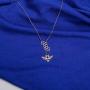 Winssi 18K Gold 316L Stainless Steel Bee Honeycomb Necklace Adjustable Y Lariat Necklace for Women