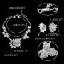 EVER FAITH Womens Austrian Crystal Graceful Rose Flower Necklace Stud Earrings Set