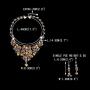 EVER FAITH Womens Crystal Gothic Skulls Stars Statement Necklace Earrings Set
