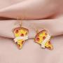 SEIRAA Pizza Earrings Pizza Lover Gift Mini Food Jewelry Friendship Gift Miniature Pizza Slice Post Earrings Pizza Jewelry
