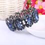 EVER FAITH Womens Crystal Vintage Style Elegant Bridal Elastic Stretch Bracelet