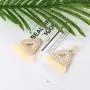 FUNRUN JEWELRY Rattan Tassel Earring for Women Straw Wicker Drop Dangle Raffia Earring Geometric Handmade Statement Hoop Earring Lighweight