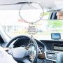 SEIRAA Guardian Angel Metal Cross Mirror Dangle Car Charm The Guardian Angels are Always Looking Down Upon Us Drive Safely Rear View Mirror Hanging Ornaments