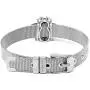 Me Plus Women Fashion Stainless Steel Silver Gold Clear Rhinestones Charm Mesh Belt Buckle Bracelet Bangle