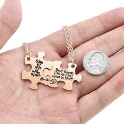 Top Plaza 2 Pcs Best Friends Friendship BFF Necklaces Set Puzzle Matching Alloy Pendant Necklaces