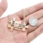Top Plaza 2 Pcs Best Friends Friendship BFF Necklaces Set Puzzle Matching Alloy Pendant Necklaces