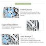 Dog Paw Charm for Charms Bracelet Blue Enamel CZ Paved Bead Charms Birthday Jewelry Christmas Gifts