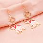 WSNANG Delta Sigma Theta Inspired Greek Greece Sorority Gift Red Elephant Earrings Finer 1913 Greek Sorority Earrings Sisterhood Gift