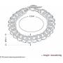 NABTYJC Sterling Silver 2 Layers Twisted Link Chain Bracelet with Diamond Cut and Hight Polish Loops,Toggle Button 8''(21cm)