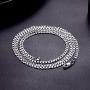 PROSTEEL 925 Sterling Silver Cuban Link Chain/Figaro Chain/Rope Chain, Solid Silver Necklace for Women Men, 14''/18''/20''/22''/24''/26''/28'', Come Gift Box