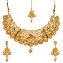 YouBella Jewellery Bollywood Ethnic Gold Plated Traditional Indian Necklace Combo Set with Earrings for Women
