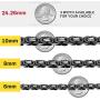 ChainsHouse Byzantine Chain Link Necklace for Men Women, 6mm/8mm/10mm Width, 18-30inch Length, 316L Stainless Steel/18K Real Gold Plated Mens Bracelet Jewelry