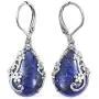 Shop LC White Crystal Lever Back Flower Earrings Pendant with Necklace Fashion Jewelry Set for Women 20''