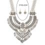 Coin Bib Metal Alloy Collors Statement Necklace For Women Big Bohemian Vintage Chunky Tassel Necklaces Punk Ethnic Style Jewelry