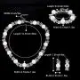 BriLove Womens Wedding Bridal Crystal Cream Simulated Pearl Floral Leaf Necklace Earrings Bracelet Set BriLove Womens Wedding Bridal Crystal Cream Simulated Pearl Floral Leaf Necklace Earrings Bracelet Set