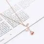 andy cool Rose Gold Flower Pendant Necklace Chain Lovers Birthday Friendship Jewelry for Mothers Day by TheBigThumb