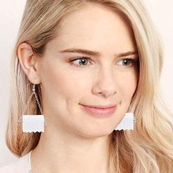 Toilet Paper Roll Drop Earrings Creative Handmade Ear Wire Hook Earrings paper towels Dangle Earrings Statement Funny Earring Gift for Women Girls