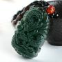 Boutique 100% Pure Natural Manual Sculpture Green Jade Gem Pendant Necklace Men or Women Necklace Pendant Amulet fine polishing