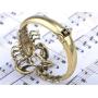 Alilang Golden Scorpion Wrap Bangle Bracelet Topaz Colored Crystal Rhinestone Scorpio