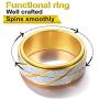 ChainsPro Men/Women 8MM Durable Spinner Ring, Can Custom, Sparkly Smooth-Finished, Size #7-#12, Stainless Steel/18K Gold Plated (Send Gift Box)