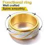 ChainsPro Men/Women 8MM Durable Spinner Ring, Can Custom, Sparkly Smooth-Finished, Size #7-#12, Stainless Steel/18K Gold Plated (Send Gift Box) ChainsPro Men/Women 8MM Durable Spinner Ring, Can Custom, Sparkly Smooth-Finished, Size #7-#12, Stainless Steel/18K Gold Plated (Send Gift Box)