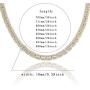 JINAO 10MM 18k Gold Plated Iced Out Jumbo Square Sparkling Baguette Cubic Zirconia Tennis Link Chains for Men
