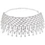 TOKO Rhinestone Choker Necklace for Women, Sexy Dainty CZ Diamond Gem Choker Neck Chokers for Women Girls