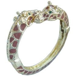 Unique Animal Giraffe Bracelet Bangle Cuff Clear Austrian Crystal