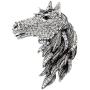 Szxc Jewelry Womens Crystal Big Horse Brooch Pendant Necklace