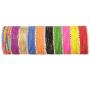 Ratna creation SANARA Indian Bollywood Multi Color Plain Bangle Box for Women & Girls Wedding wear 72 Pcs Bangles Bracelet Churi Set Jewellery (2.6) (Multi 10, 2.6)
