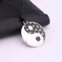Yin Yang Taoist Symbol of Balance Pendant Necklace Adjustable Rope Necklace for Men and Women Yin Yang Taoist Symbol of Balance Pendant Necklace Adjustable Rope Necklace for Men and Women