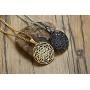 MPRAINBOW Gold Stainless Steel Gold Sri Yantra Sri Chakra Sacred Geometry Talisman Pendant Necklace