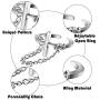 PANTIDE 17Pcs Punk Gothic Rings Set, Vintage Knuckle Rings Set Adjustable Alloy Biker Obsidian Chain Open Rings, Stackable Hollow Carved Finger Rings Midi Rings Joint Jewelry for Women Girls (Silver)