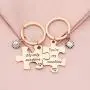 Zuo Bao Couple Jewelry You are My Sunshine My Only Sunshine Key Ring Stainless Steel Jigsaw Puzzle Piece Matching Pendant Keychain Set Zuo Bao Couple Jewelry You are My Sunshine My Only Sunshine Key Ring Stainless Steel Jigsaw Puzzle Piece Matching Pendant Keychain Set