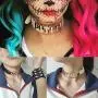 YANCHUN Puddin Choker Necklace Collar Punk Leather Bracelet for Women Halloween Costume Cosplay