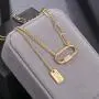 Dainty paperclip link chain necklace - gold tone necklace Y chain adjuatable necklace for Women，gift for sister,mother