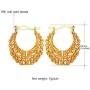 Women Girls Hoop Earrings Stainless Steel/18K Gold Plated Loop Earrings Hypoallergenic, Polished/Half Open/Vintage/Statement Ear Rings