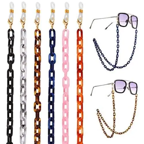 1-6 Pcs Mask and Glasses Chain Lanyards for Women Unique Anti-Lost Acetate Acrylic Face Mask Chain Holder with Clips Around Neck for Men Adults Girls Kids 1-6 Pcs Mask and Glasses Chain Lanyards for Women Unique Anti-Lost Acetate Acrylic Face Mask Chain Holder with Clips Around Neck for Men Adults Girls Kids