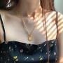 M MOOHAM Gold Initial Necklaces for Women, 14K Gold Plated Layered Initial Necklace Hexagon Pendant Toggle Clasp Layering Gold Chain Necklaces for Women Gold Layered Choker Necklaces for Women