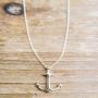 VACRONA Gold Anchor Necklace 14K Gold Plated Over Brass Long Chain Pendant Dainty Jewelry Women Gift for Her